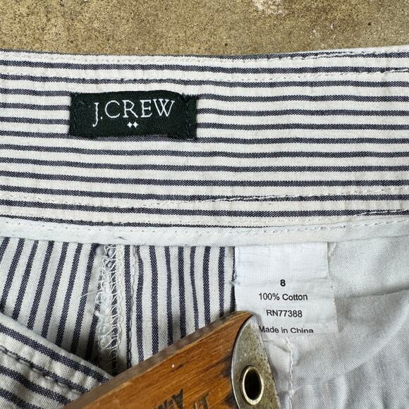 J.Crew Women’s Size‎ 8 Striped 100% Cotton Shorts Nautical Summer - Picture 6 of 10